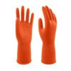 橙色，天然乳胶家用手套，加厚设计，防滑纹理，鱼鳞纹，OEM