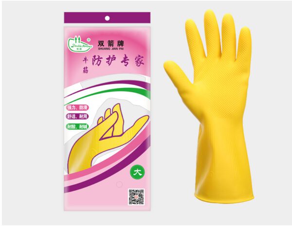 牛筋手套佩戴效果图，贴合手型，活动方便不紧绷