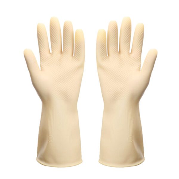 原色牛筋家用手套，加厚耐用，家务清洁防水防油手套